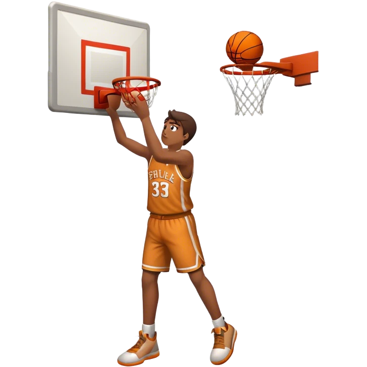 Shooting bricks into basketball hoop emoji