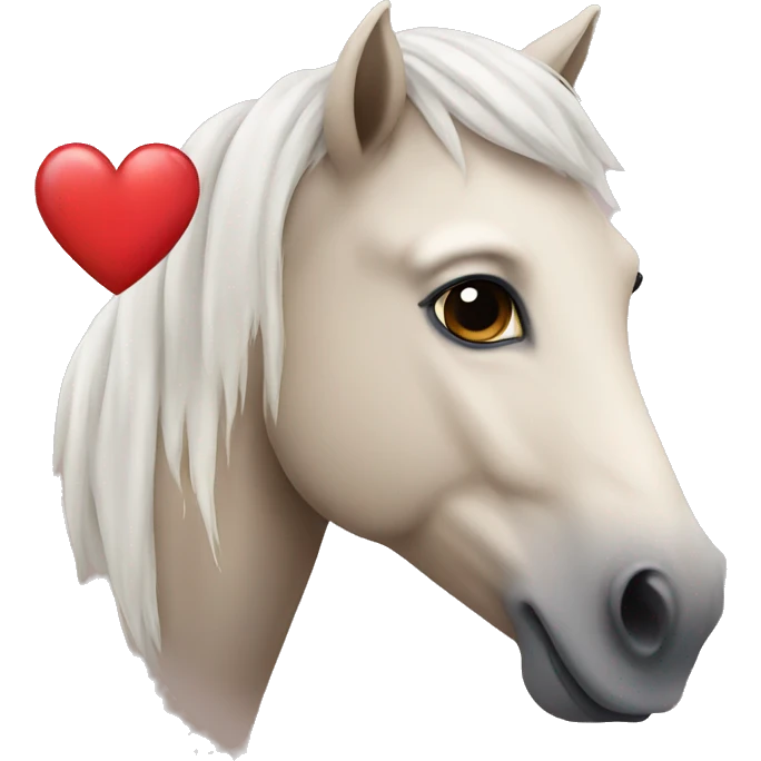 horse with a heart emoji