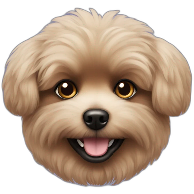 Black Pomeranian poodle emoji