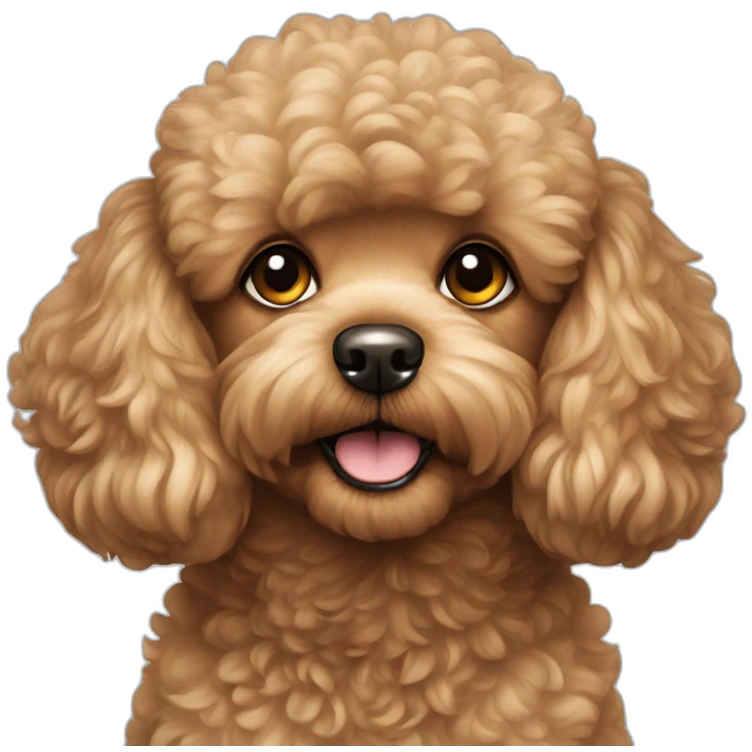 toy poodle face mad emoji