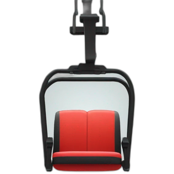 black and red chair lift emoji