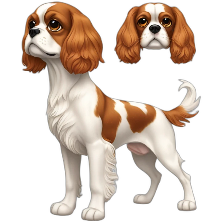 dog Cavalier King Charles Spaniel full body emoji