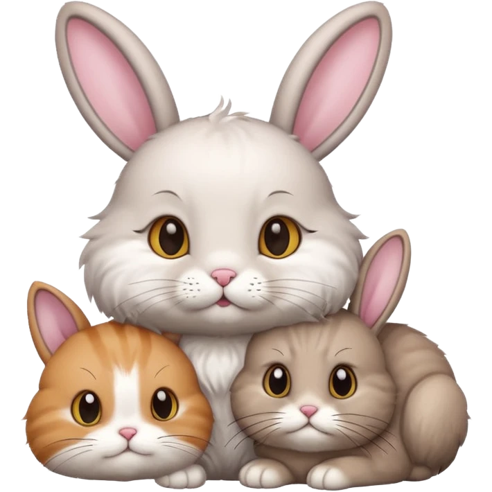  Cat and bunny emoji