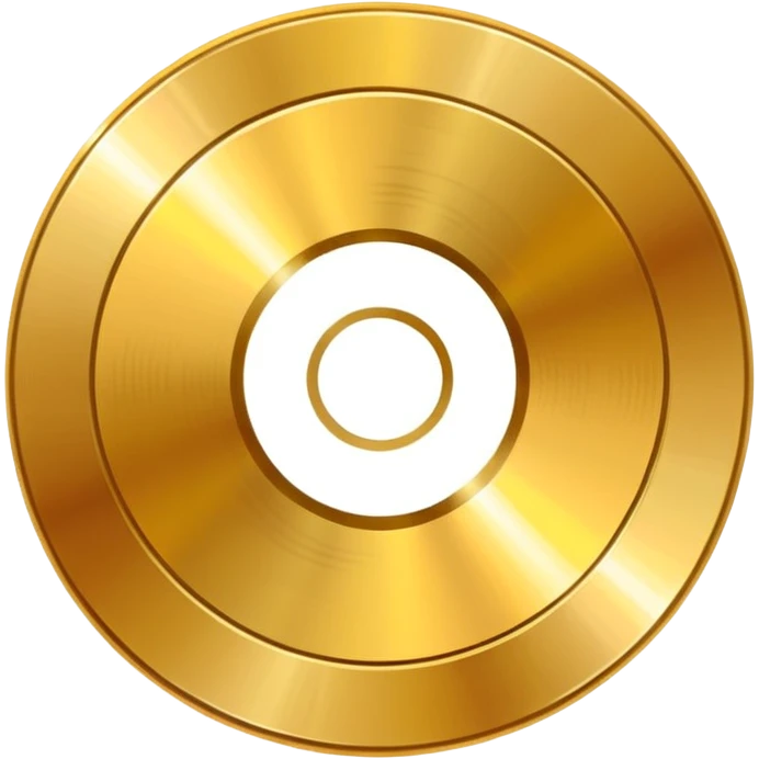 gold CD with a scratch emoji