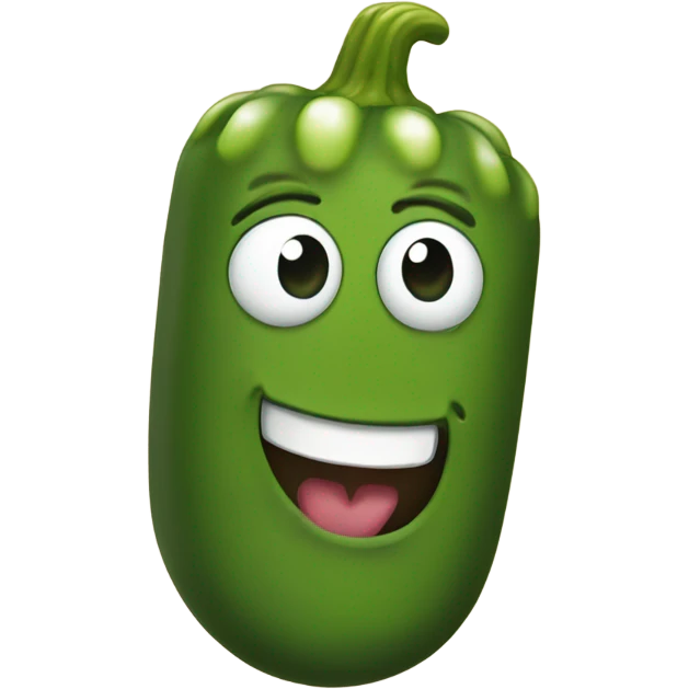 Pickle smiling emoji