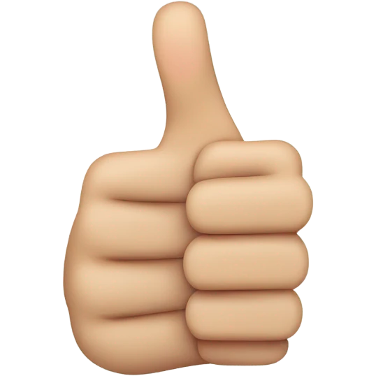 Thumbs up with fingers of different lengths emoji