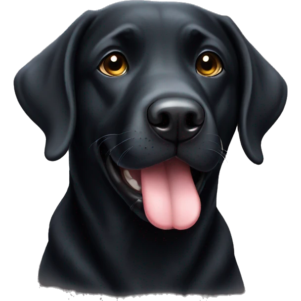 Cute black lab emoji