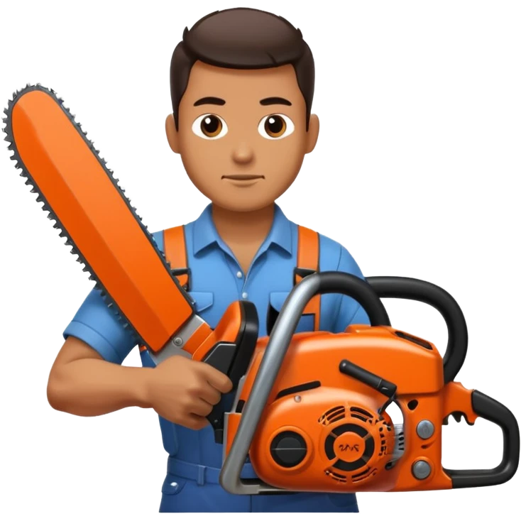 man with a chainsaw emoji