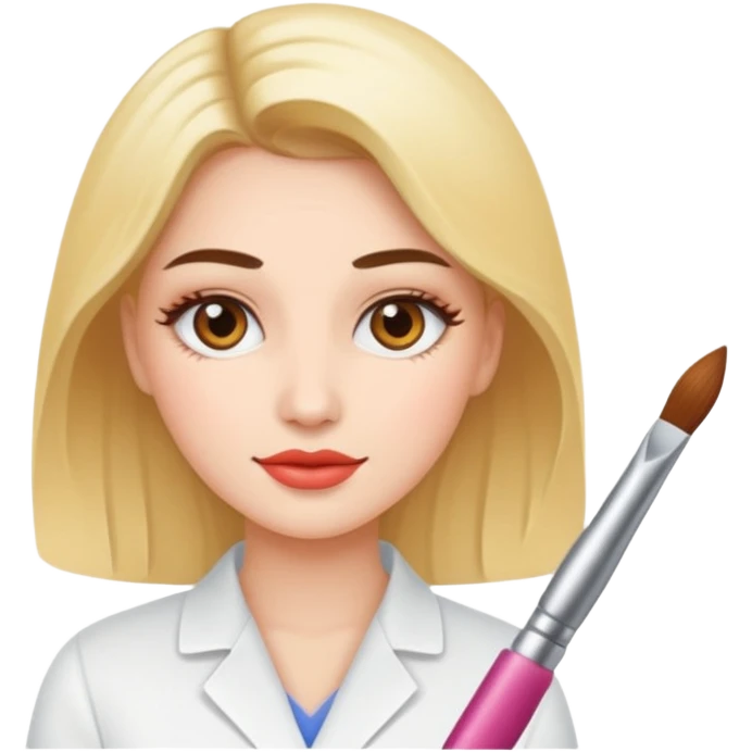 「a beauty artist with creamy background」 emoji