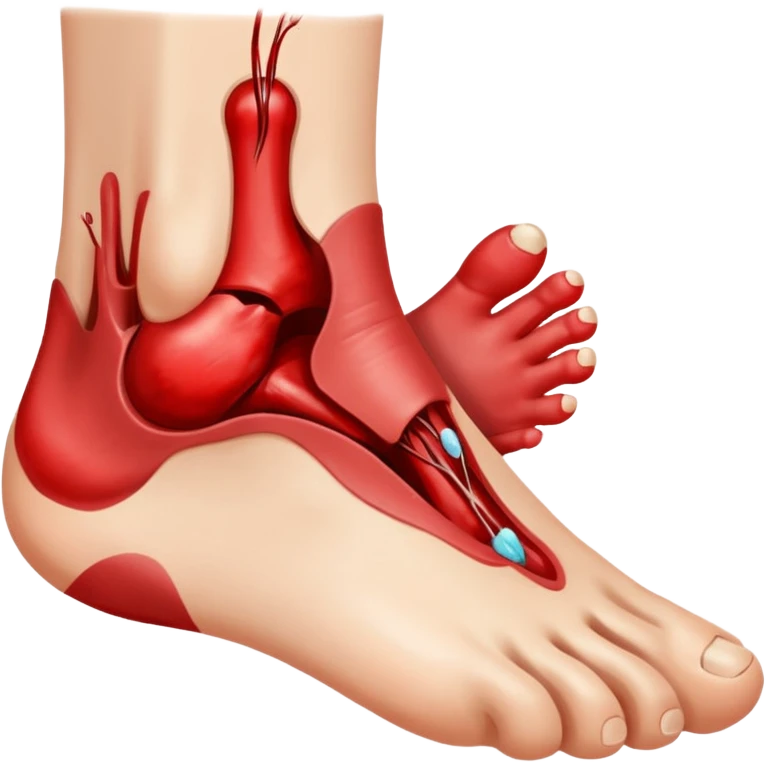a foot with a chronic diabetic foot injury emoji