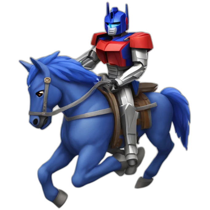 Optimus Prime riding a horse emoji