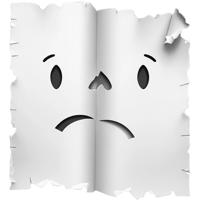 paper ripped in half emoji