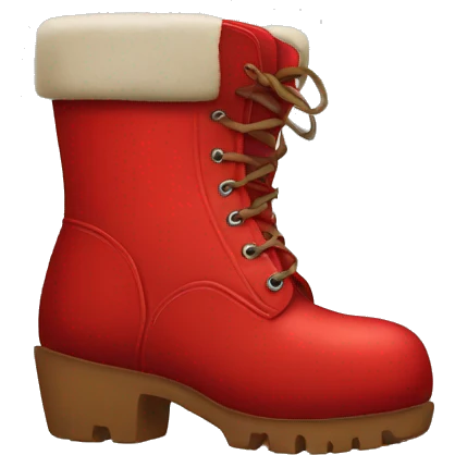 big red boot emoji