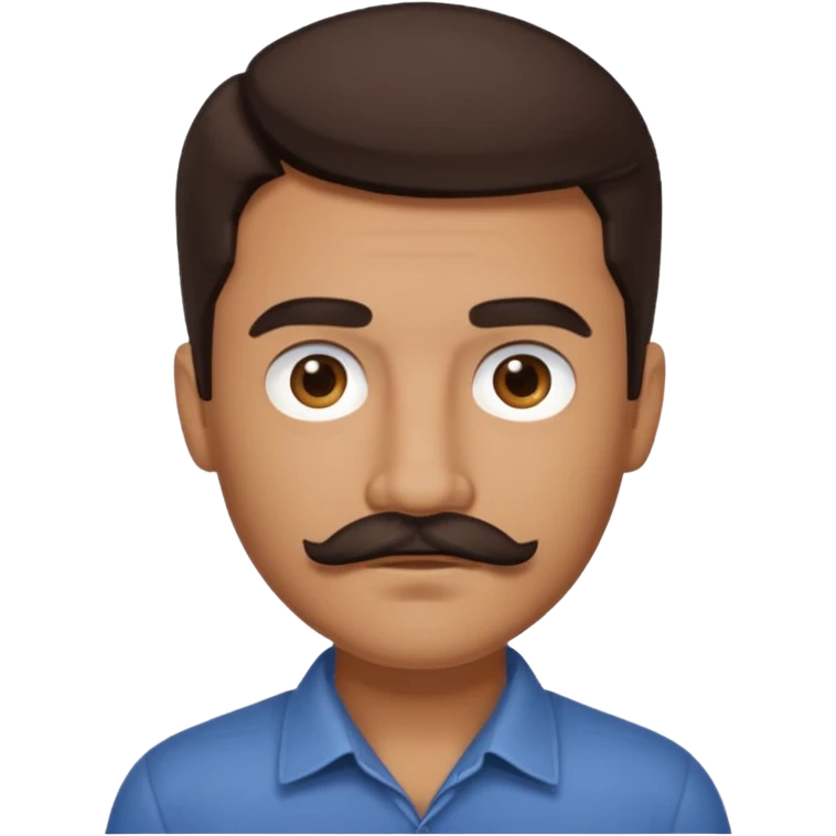 Cole Palmer with dark brown hair and mustache tan skin emoji