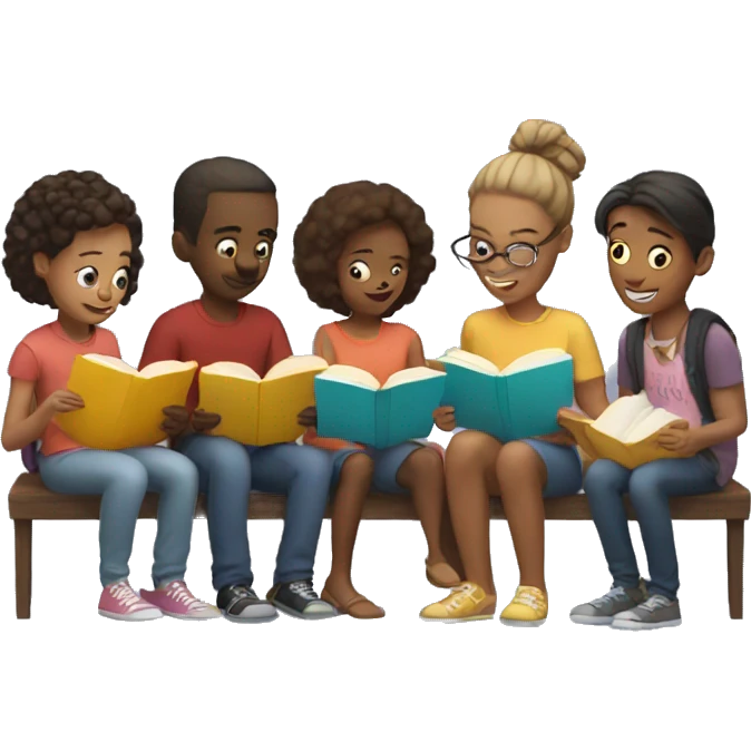 group of friends reading emoji