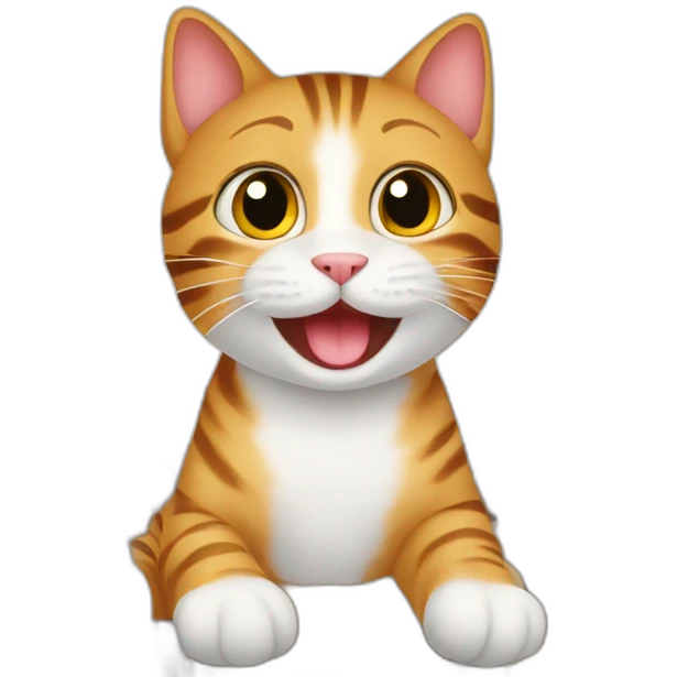 Cute happy cat on an airplane emoji