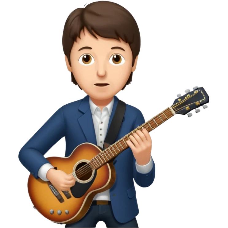 Paul McCartney playing guitar emoji