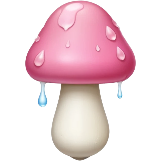 skin toned shaft with bulbous mushroom-shaped pink top. Milk squirts out of a small hole at the tip. emoji