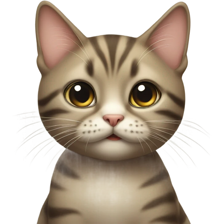 Cute cat with one eye close and it look like it was playing  emoji