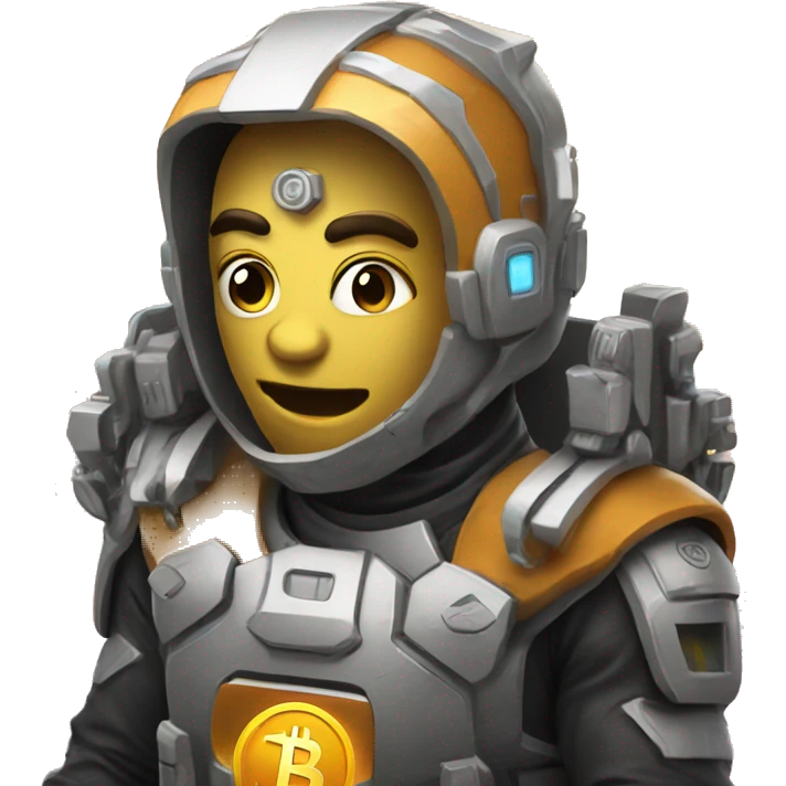Bitcoin in a futuristic way  emoji