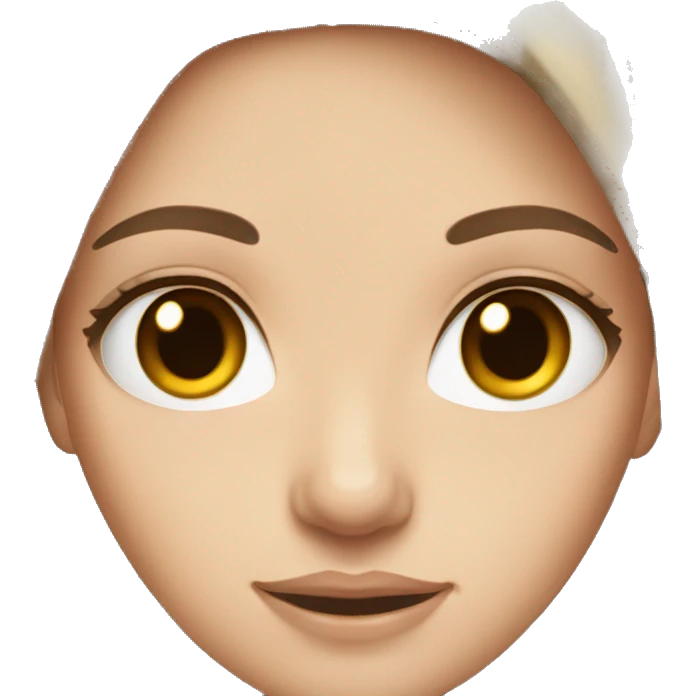 Brunette white girl brown eyes emoji