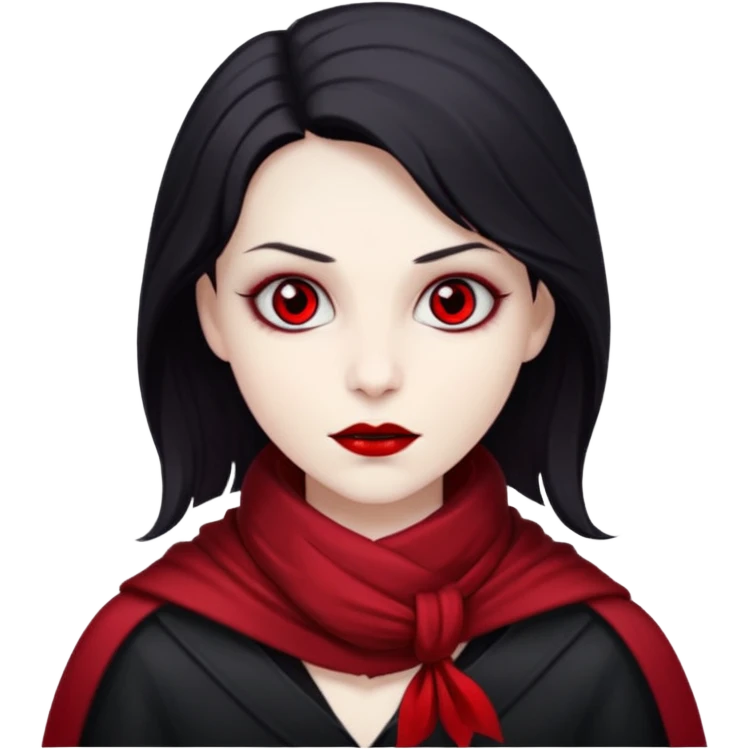 Vampire with red scarf  emoji