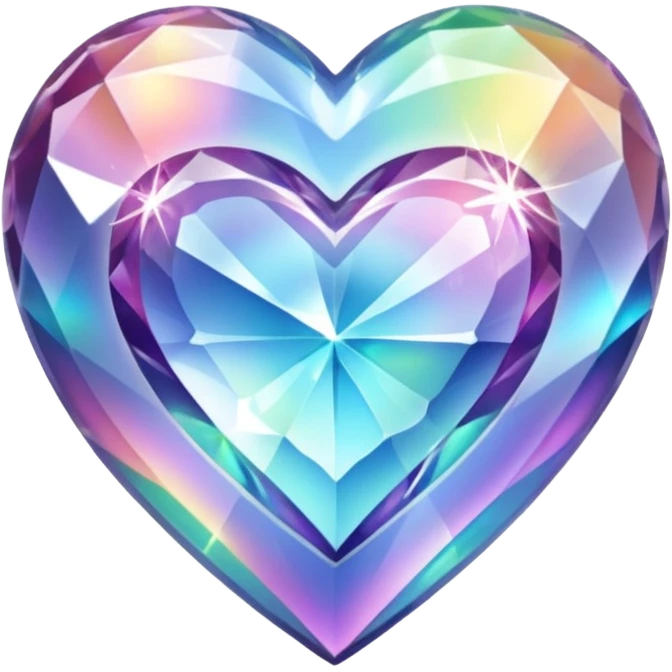 
Crystal heart, remove background emoji