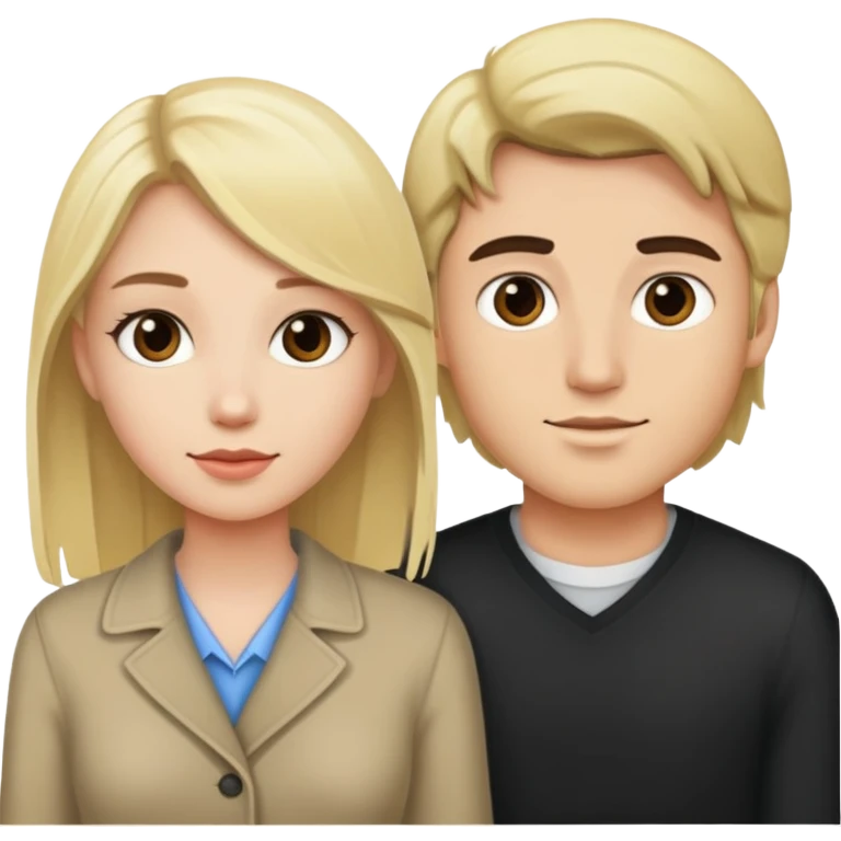 Sex between blonde girl and brunette man  emoji