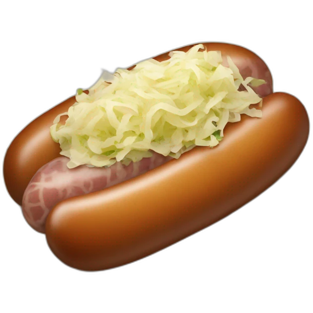 Sausage with sauerkraut emoji