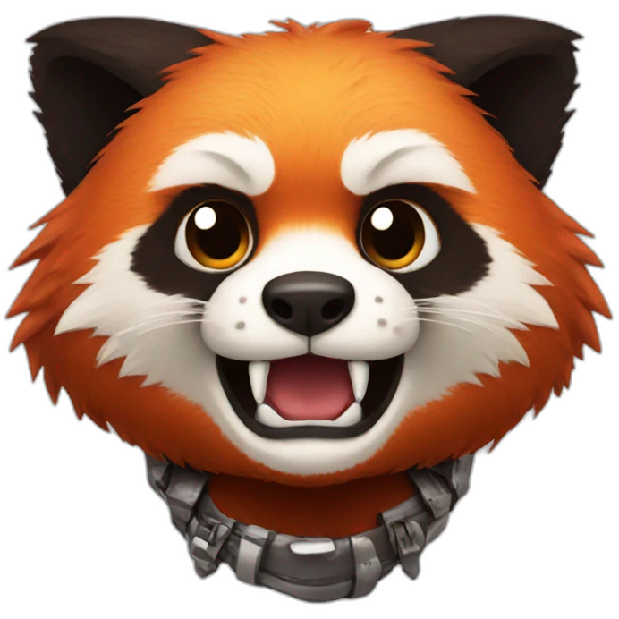 heavy metal red panda emoji