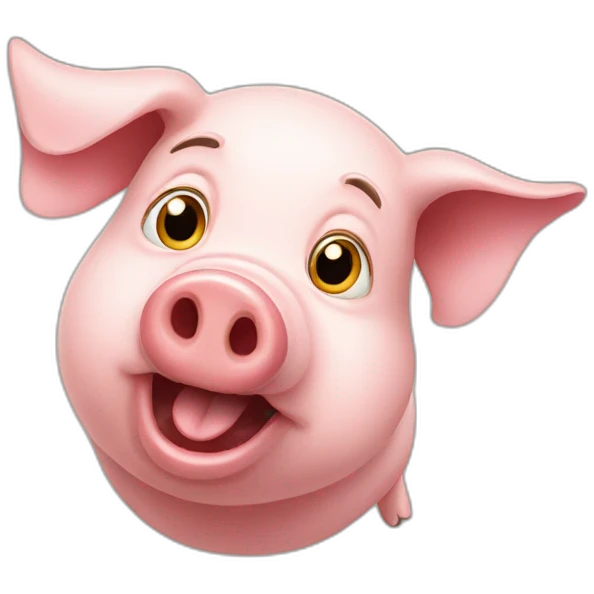 amazed pig emoji
