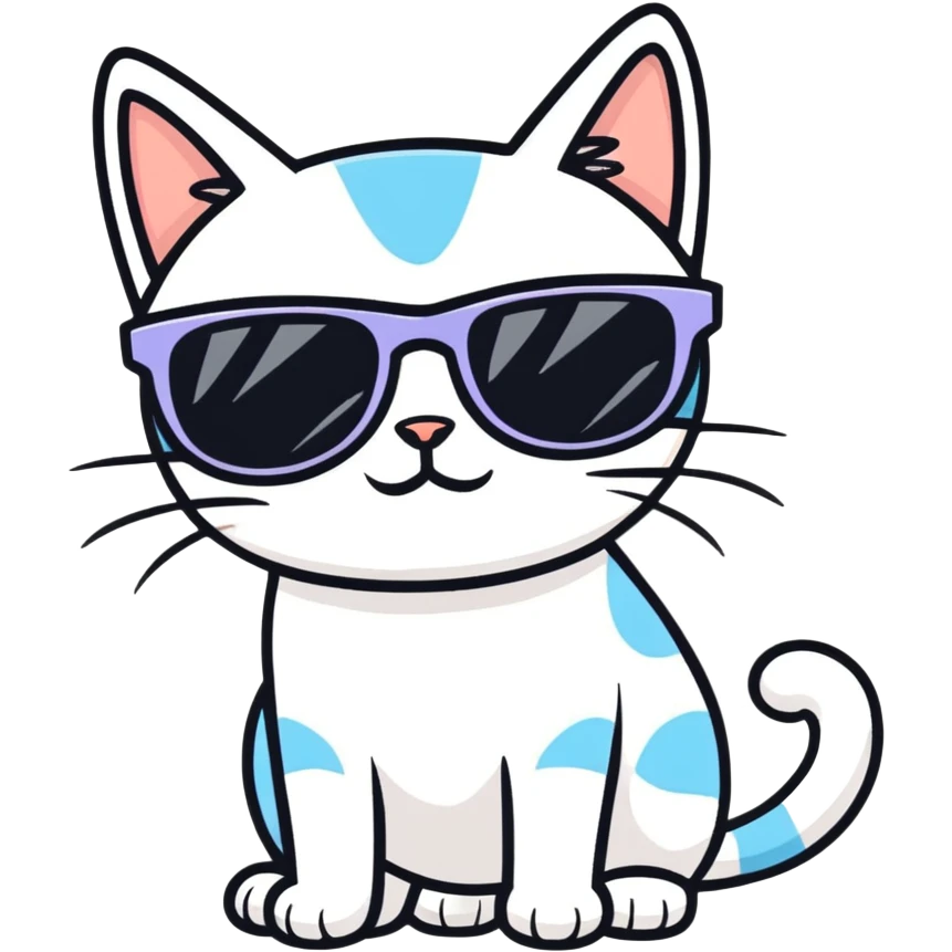 Cat with sunglasses emoji