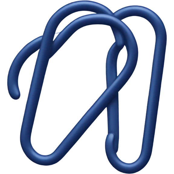 Navy blue paper clip emoji