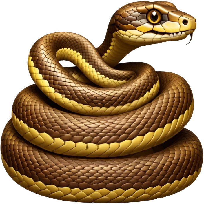 cinematic-python-realistic-full-body-coiled-emoji,-thick-scaled-body-looped-tightly,-intricate-brown-and-gold-patterned-scales-reflecting-light,-head-tilted-dramatically,-slitted-eyes-staring-calmly,-simplified-yet-realistic-focused-features,-highly-detailed,-glowing-with-an-almost-sarcastic-glow emoji