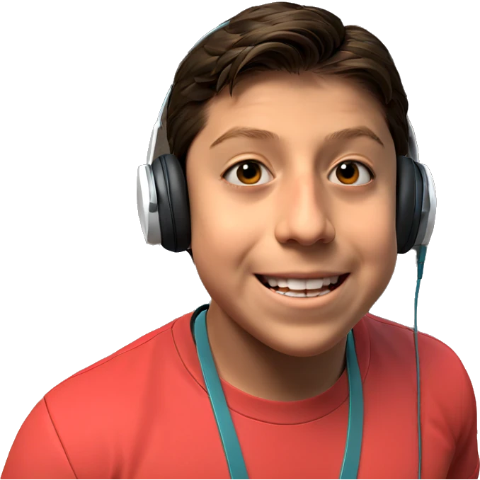 happy boy with headphones emoji
