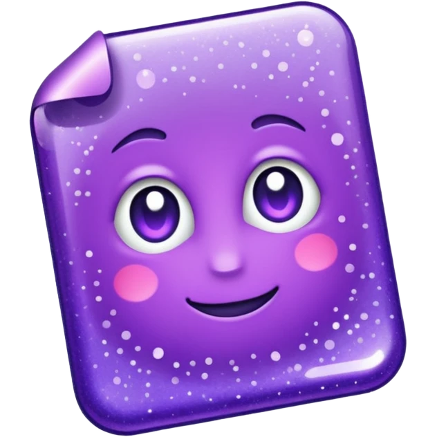 glitter documento confirmed purple mark emoji