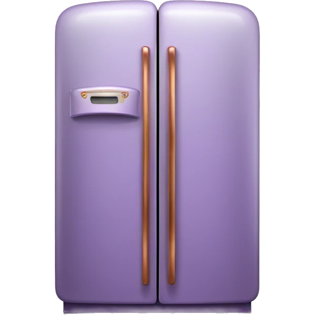 Realistic lavender and copper fridge. emoji