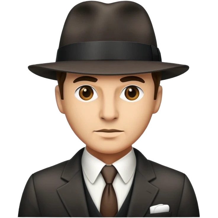 mafia man in suit with fedora hat emoji