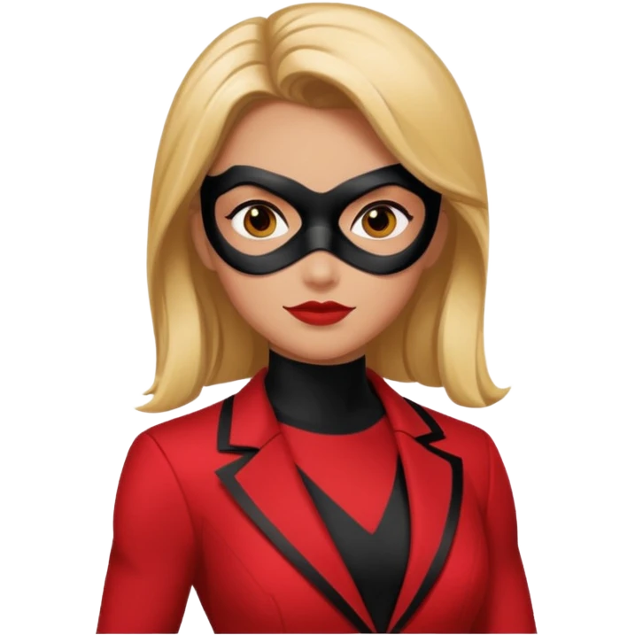 miss incredible with black mask  emoji