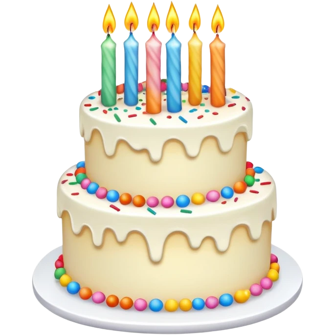 Anime style birthday cake emoji