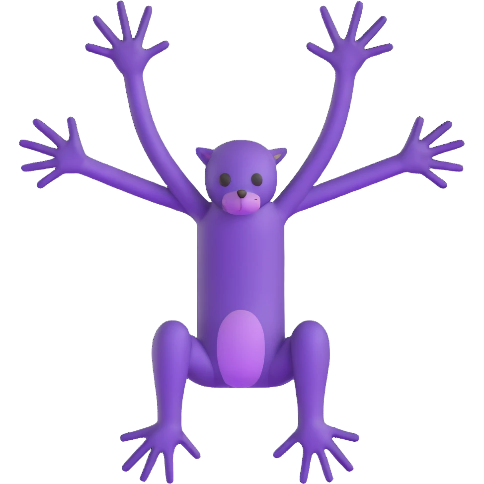 purple upper and under limbs emoji