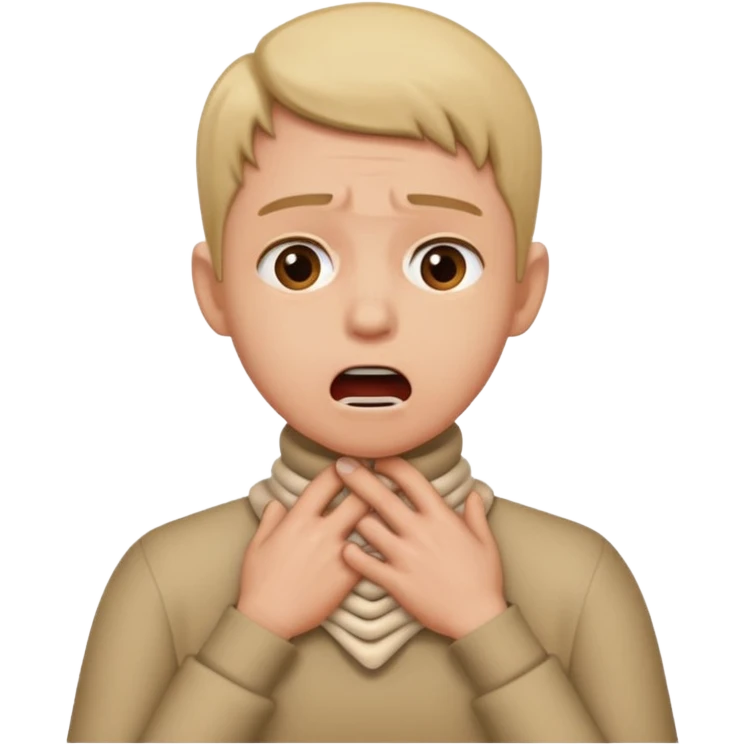  person with hands on his neck like chocking  emoji