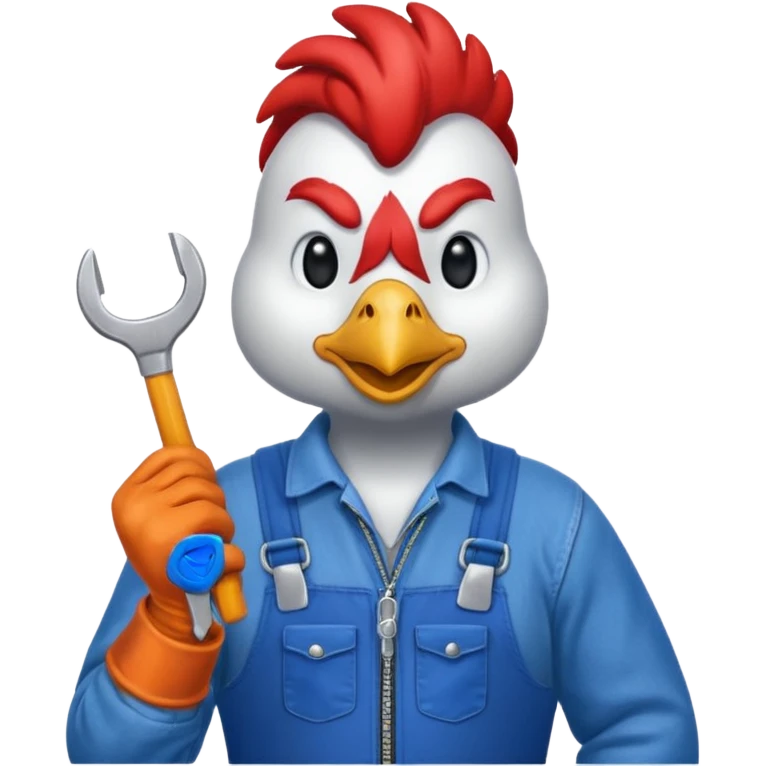 rooster mechanic emoji