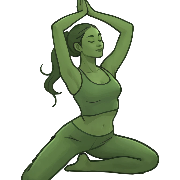 yoga woman in a different yoga pose emoji