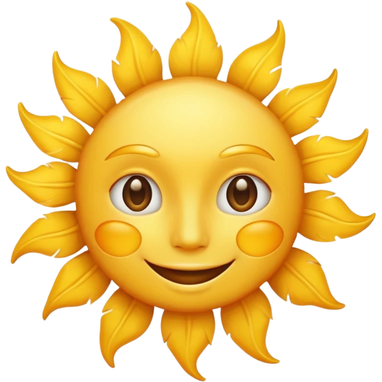Sun face no background emoji