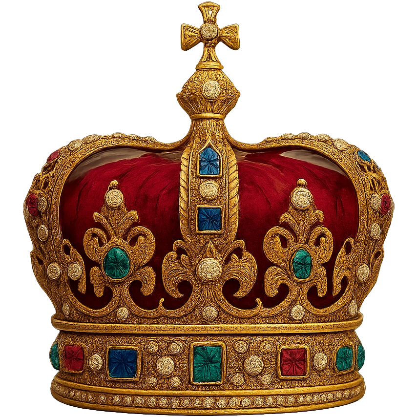 detailed crown with jewels emoji