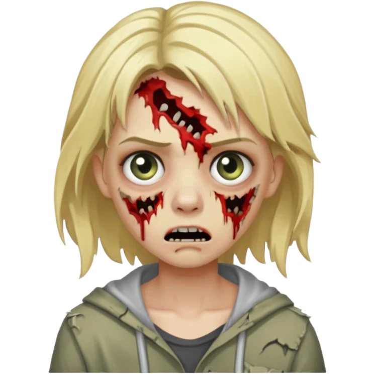 a blonde zombie with medium hair  emoji