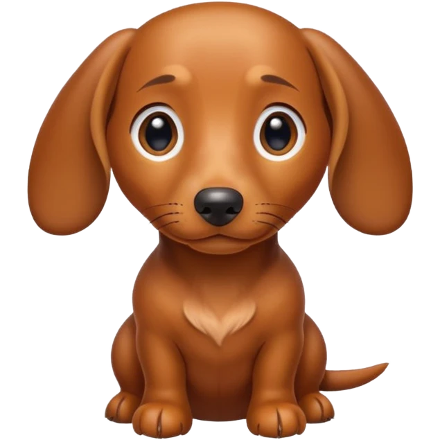 Little dachshund suspicious emoji