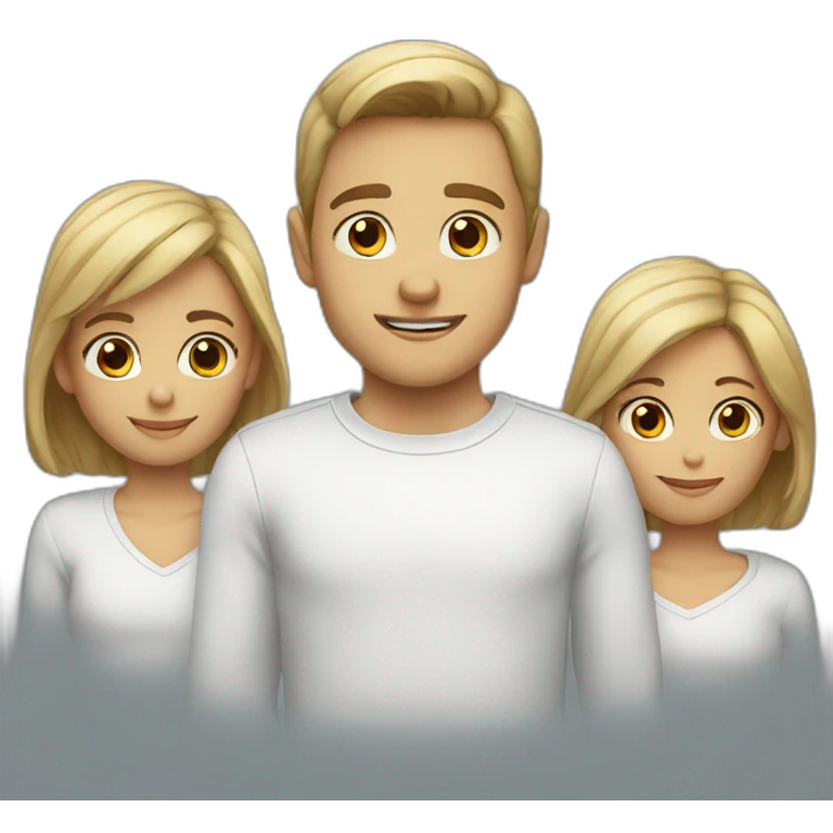two brothers and a sister white emoji