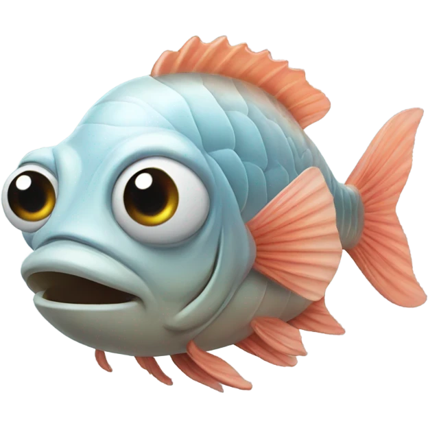 Fish with large brain emoji
